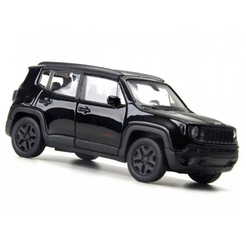 Miniatura Jeep Renegade 2017 Welly 1/34 Metal e Fricção Preto