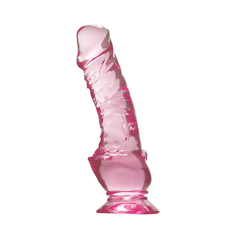 Rosy Quartz Pênis Translúcido 18cm Adão e Eva Toys