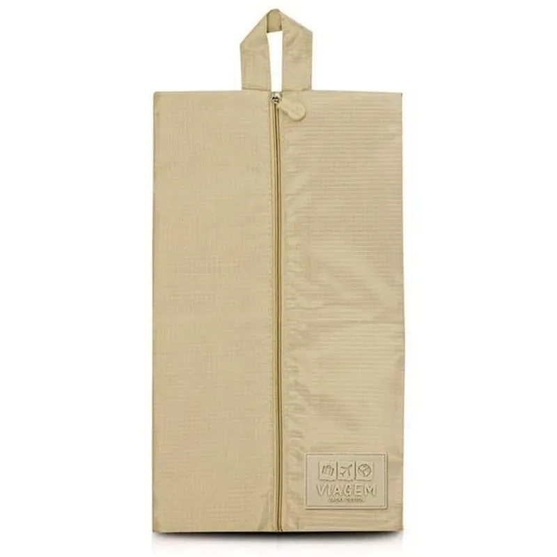 Bolsa Porta Sapato Estampa Lisa Jacki Design Creme