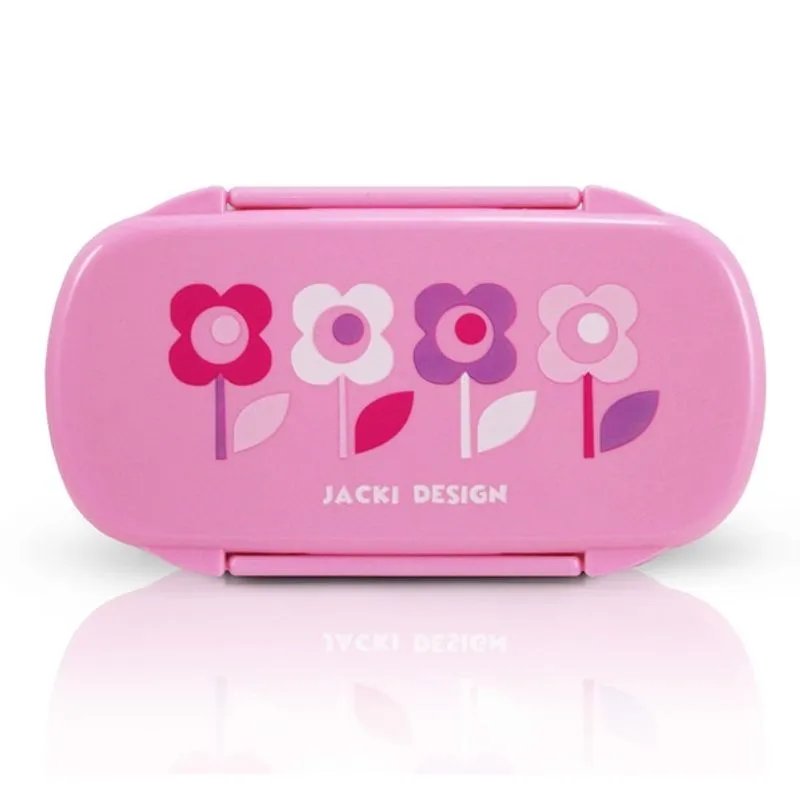Pote p/ Lanche - Flor Rosa de Polipropileno Marca Jacki Design Coleção Sapeka Cor Rosa Medidas 18 x 9,5 x 6cm