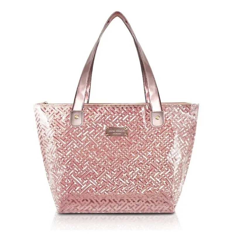 Bolsa Shopper Transparente Diamantes Jacki Design - ABC17573