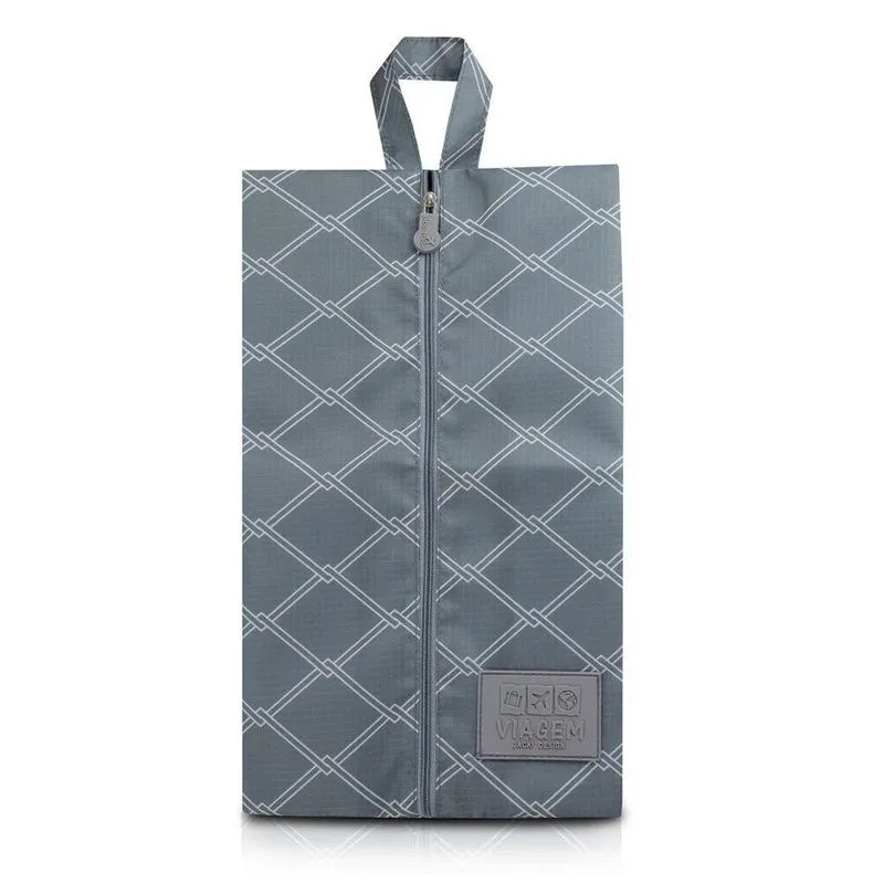 Bolsa Porta Sapato Estampa Listrada Jacki Design Cinza