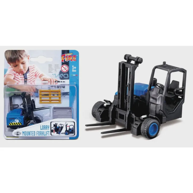 Empilhadeira Forklift c/ Pallet - Haulers Lift Load - Street Fire - 1/43 - Bburago