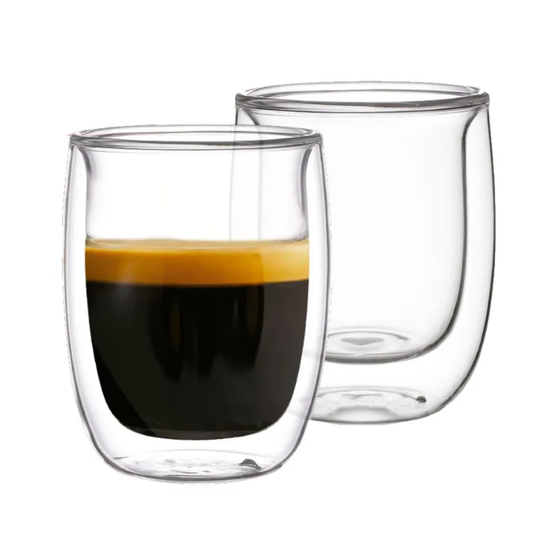 Set x 2 jarro espresso doble vidrio 90 cc aproximadamente