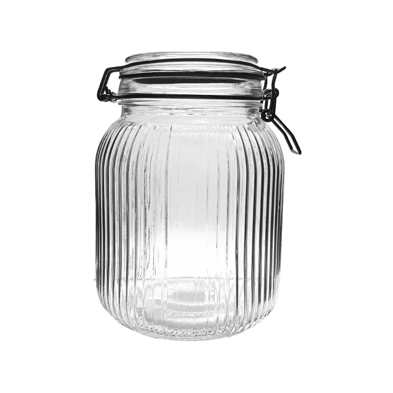 Frasco de vidrio Unique tapa clic 1.4 lts
