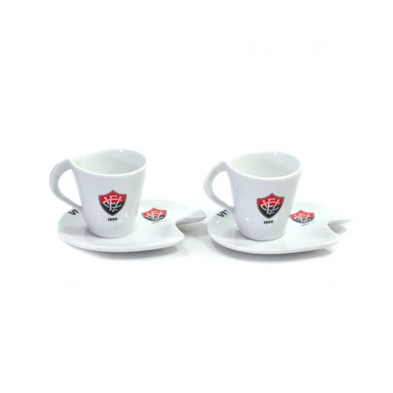 Jogo 2 Xicaras Porcelana 90Ml - Vitória