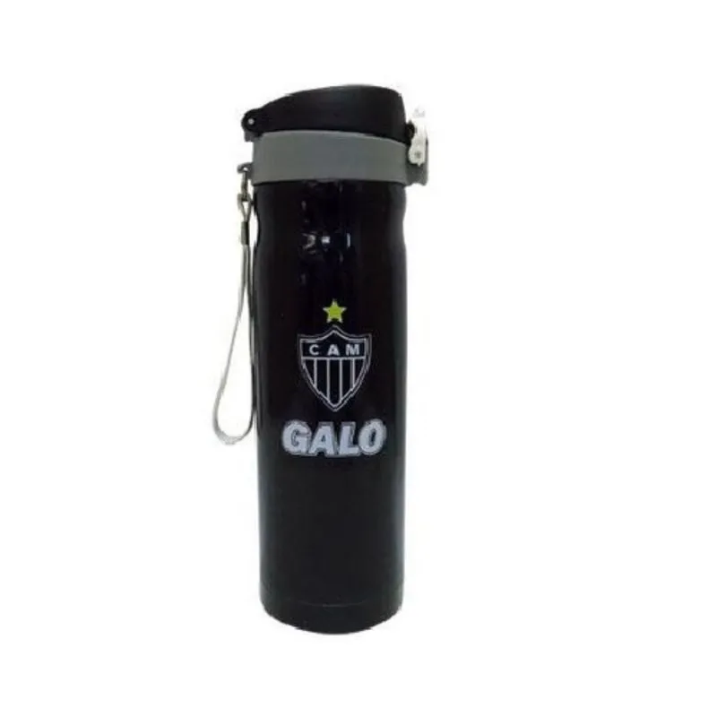 Garrafa Térmica Atlético MG Inox Pressão 450 Ml