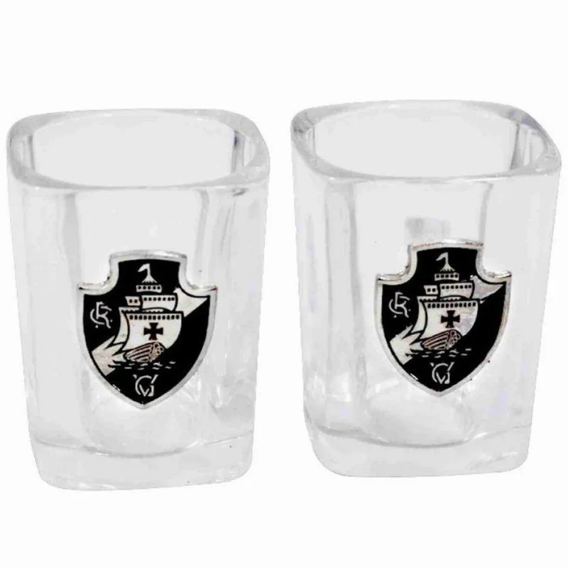 Jogo Com 2 Copos De Vidro Para Shot 70ml - Vasco