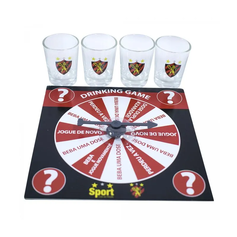 Jogo roleta 4 copos shot 25ml - Sport