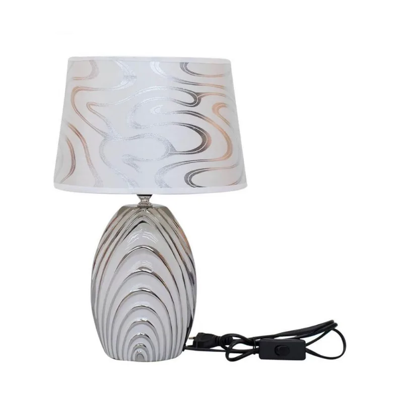 Abajur Luminária Porcelana Branco 38Cm 127V