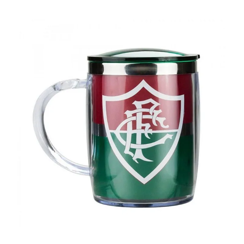 Caneca Térmica Com Tampa 450ml Fluminense Oficial