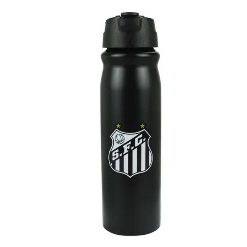 Garrafa Alumínio Com Canudo Santos 650ml Oficial