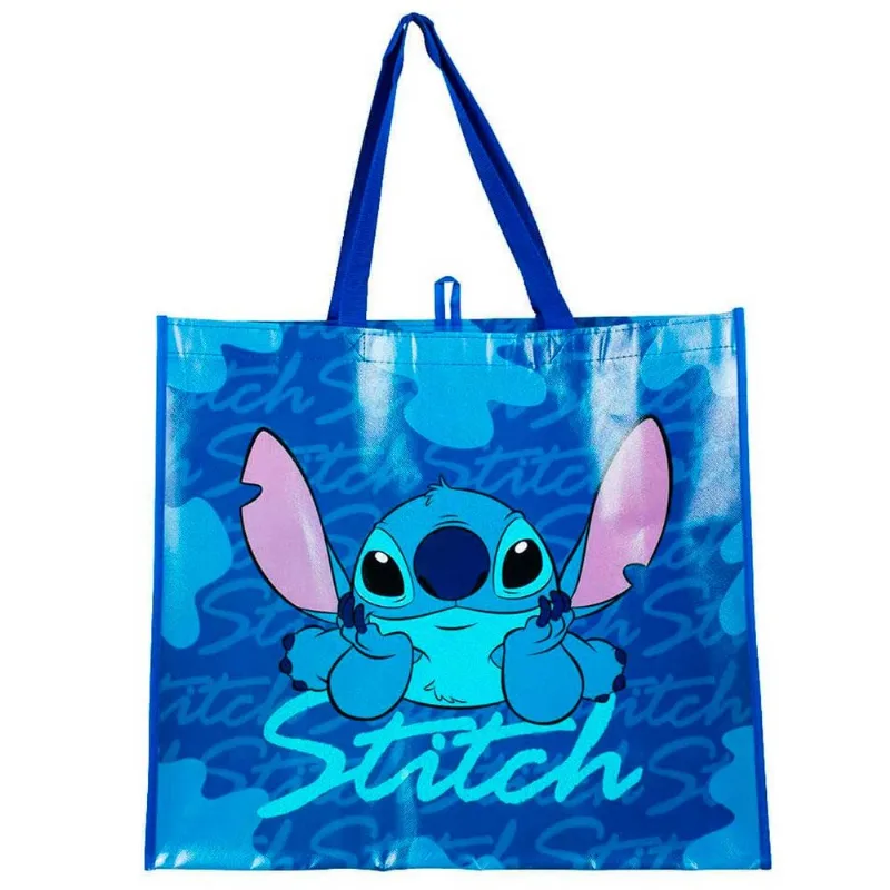 Sacola Reutilizável Stitch 45x50cm em Plástico Taimes