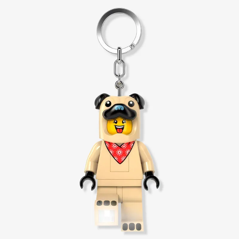 Chaveiro Lego com Lanterna Pug Guy – Lego