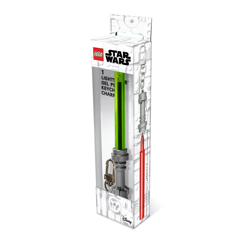 Star Wars - LEGO Lichtschwert Gelstift mit Karabiner grün
