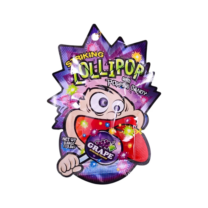STRIKING LOLLYPOP WITH POPPING CANDY GRAPE FLAVOUR 13.8GM