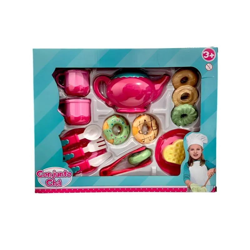 Conjunto de Cha - Comidinha Cha da Tarde Donuts HONGYAO