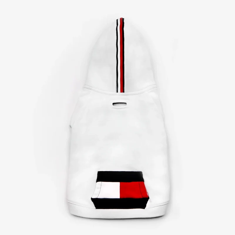 Tommy Hilfiger Signature Stripe Hoodie TH Optic White / XXS