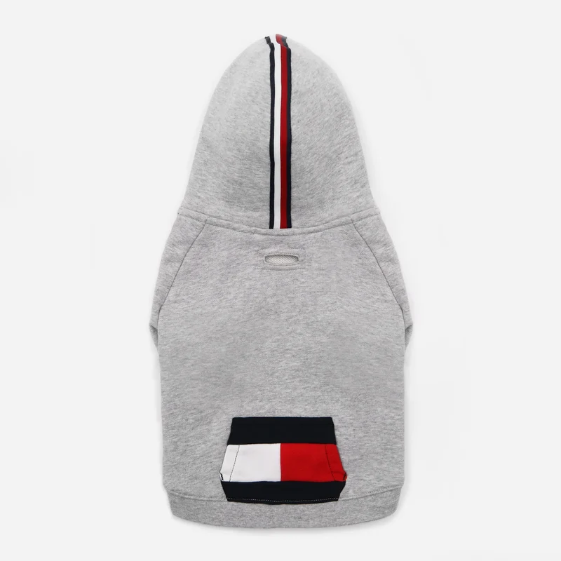 Tommy Hilfiger Signature Stripe Hoodie Heather Grey / XS