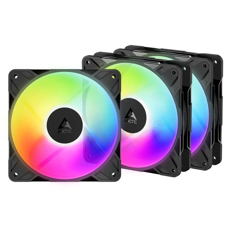 Ventoinha (Cooler) 12cm - Arctic Cooling P12 Pro Reverse A-RGB (Pack c/3) - ACFAN00333A