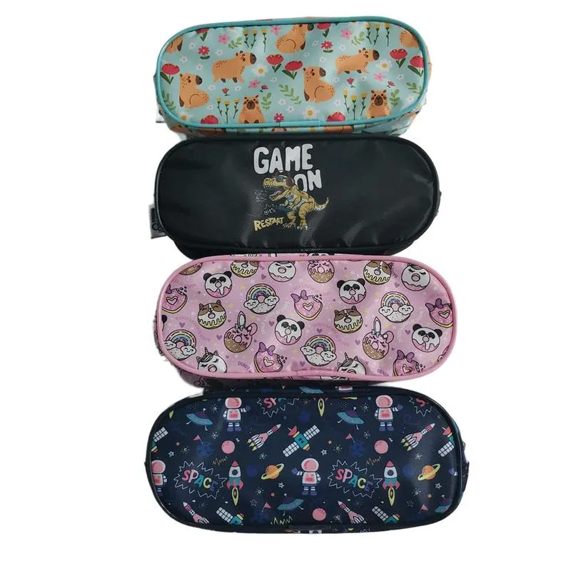 Estojo Escolar Duplo 1 un School Basics Estampado Sortido