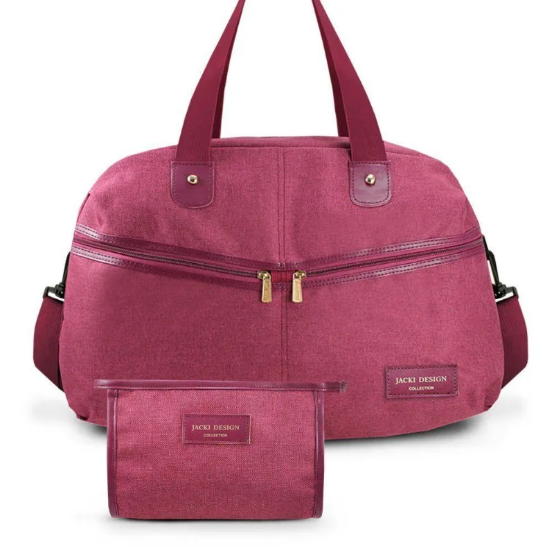 Kit Bolsa De Viagem/academia E Necessaire Joy - Jacki Design Vinho