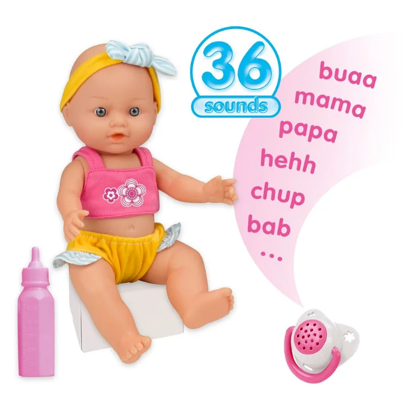 Bebé con chupete mágico