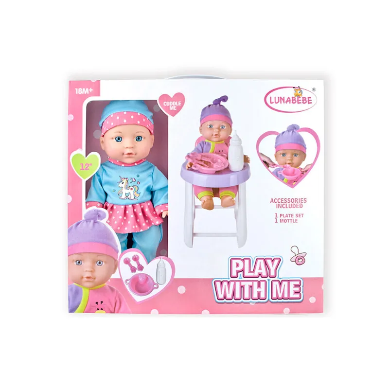 Muñeca Bebé De 12 Cm Play With Me Con Accesorios Luna Bebé