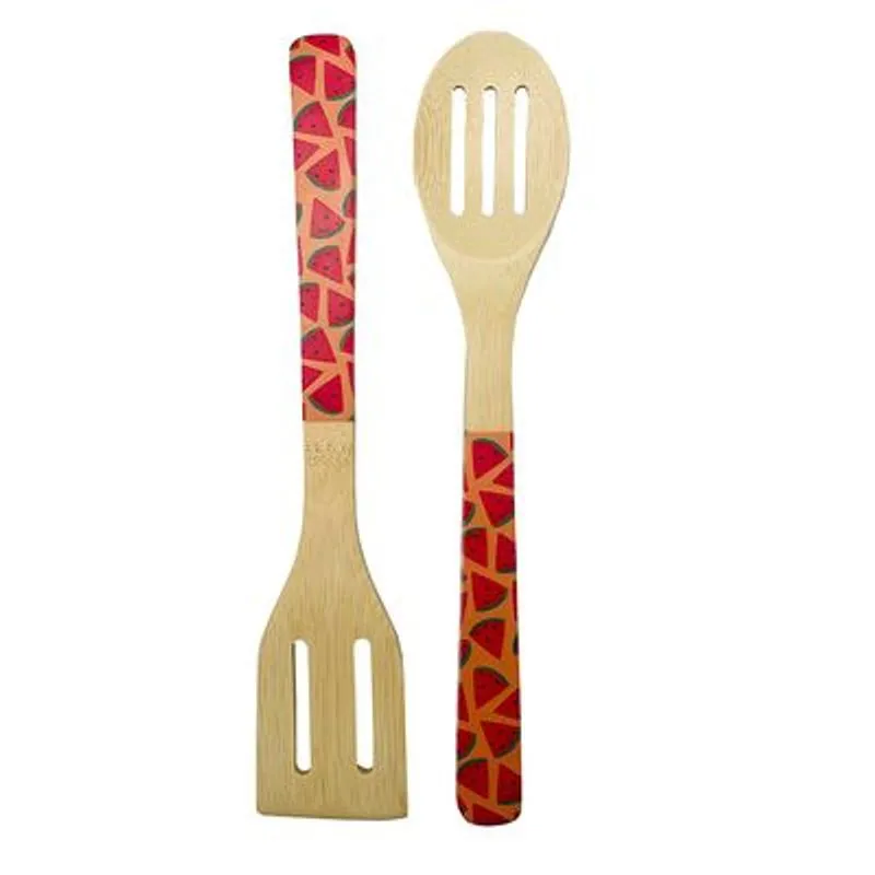Conjunto de Espátulas de Bambu Casual Home Frutas 2 Peças Sortido