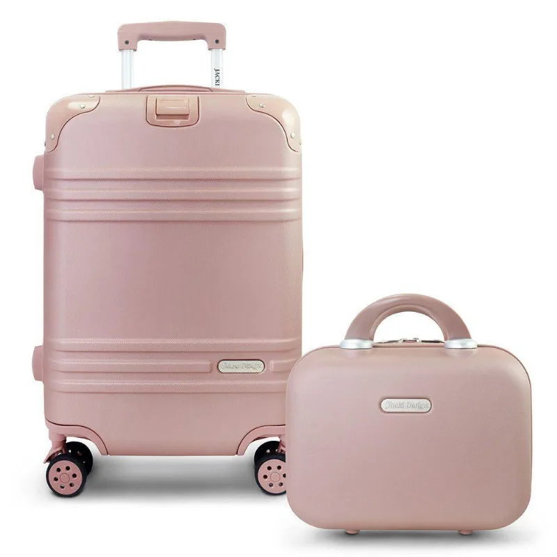 Kit Mala De Bordo E Frasqueira Elite Rosa