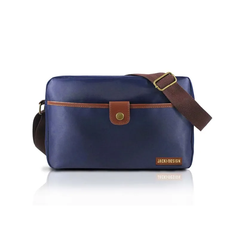 Bolsa Masculina Transversal Jacki Design Azul e Marrom