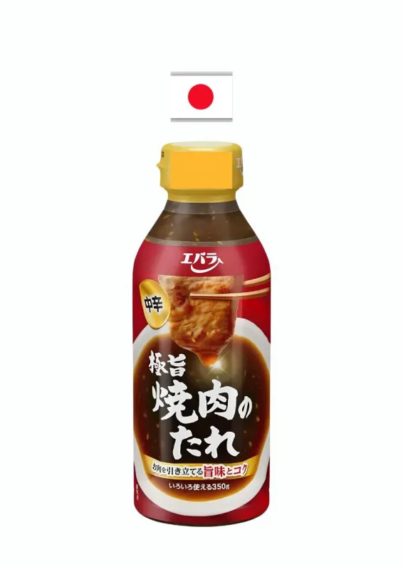 EBARA YAKINIKU NO TARE GOKU UMA HOT 350g - Molho preparado picante para carnes yakiniku. Origem: Japão