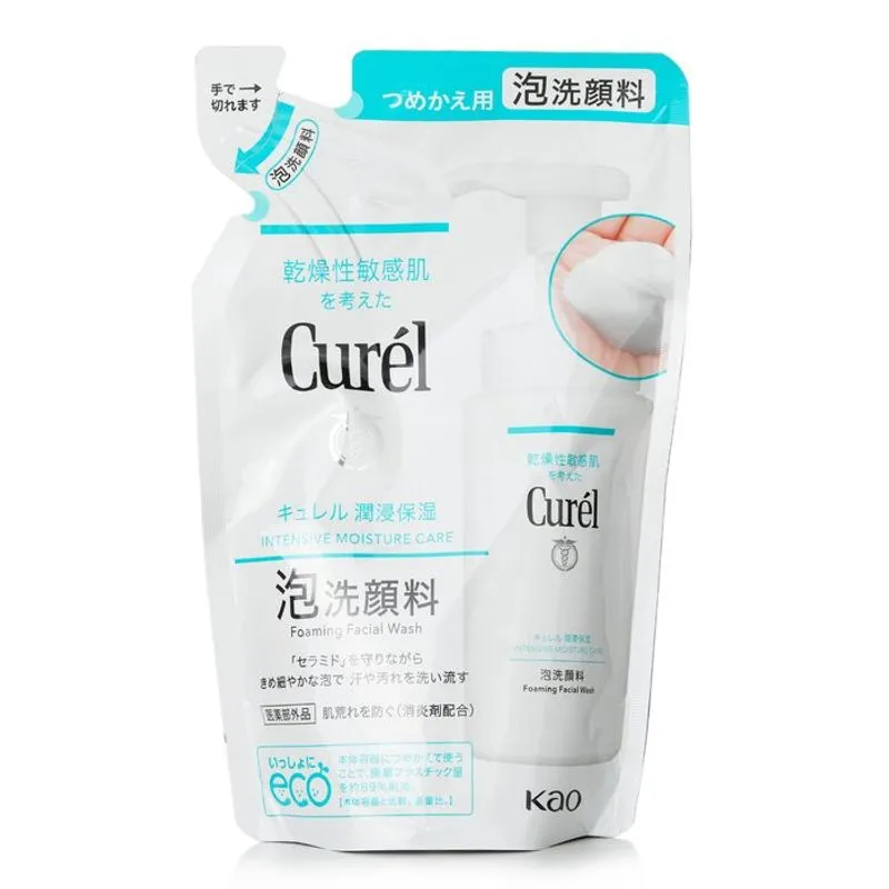 Refil de lavagem facial Curel Intensive Moisture Care para pele seca