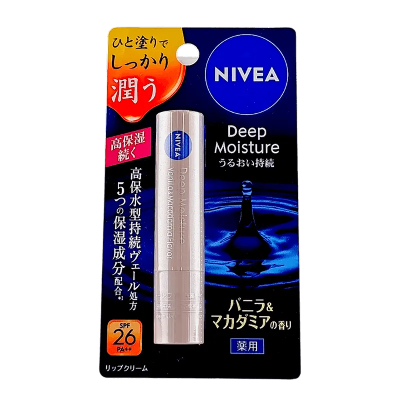 Bálsamo Labial Nivea Japan Deep Moisture Spf26 Pa++ Baunilha/macadâmia