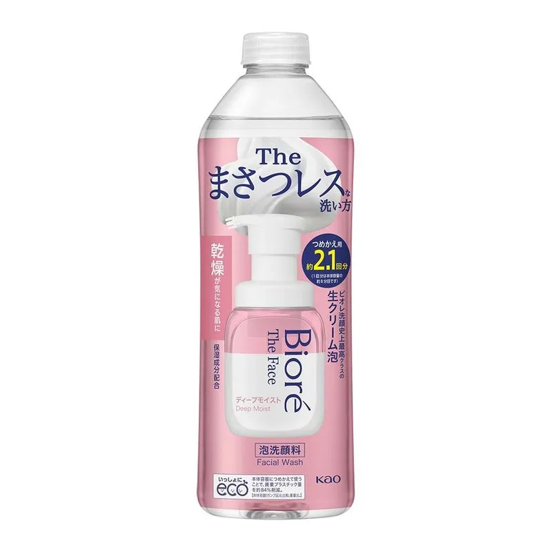 Espuma de Limpeza Facial Refil Bioré - The Face Deep Moisture 340ml
