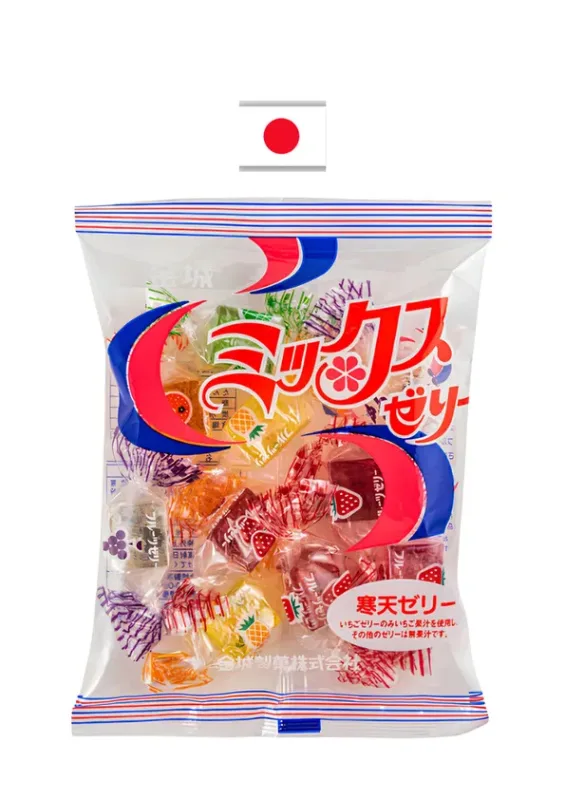 KINJYO MIX JELLY 115g - Bala de gelatina sabores mistos. Origem: Japão