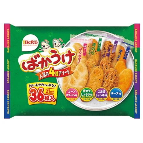栗山米菓 ※ばかうけ4種アソート36枚入 4901336725277