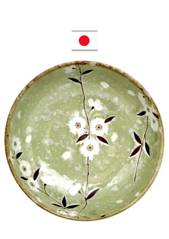 Tigela Baixa Sakura Porcelena 17.3x6cm 496g Hiwa Japão