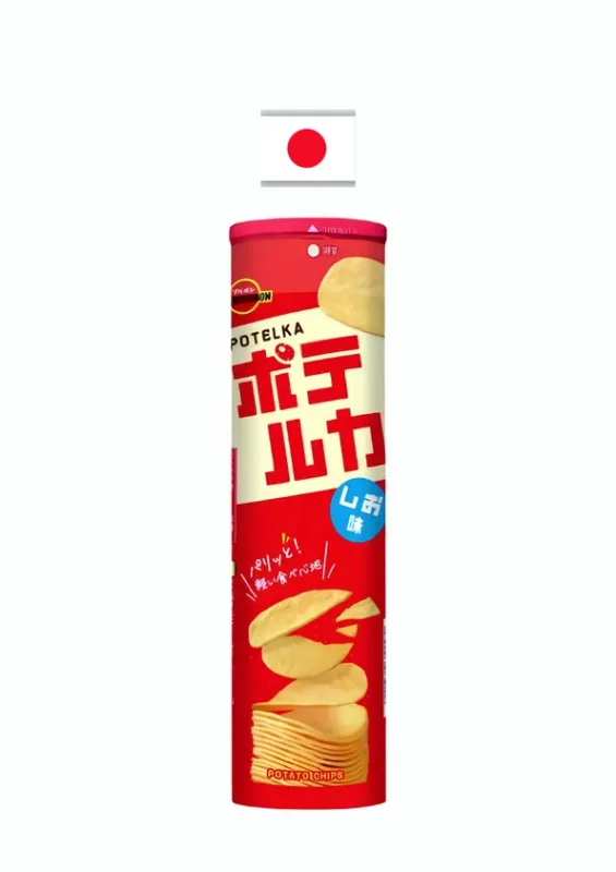 BOURBON POTELKA SHIO AJI 90g - Batata com textura leve e crocante e sabor levemente salgado. Origem: Japão