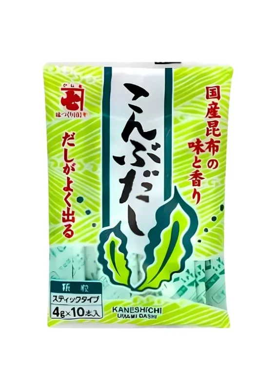 KANESHITI KOMBU DASHI 10P 40g - Tempero sabor de alga marinha kombu. Origem: Japão