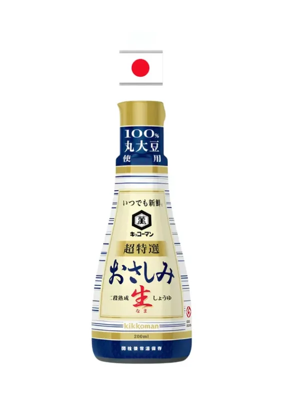 KIKKOMAN SHOYU SASHIMI 200ml - Molho de soja para sashimi. Origem: Japão