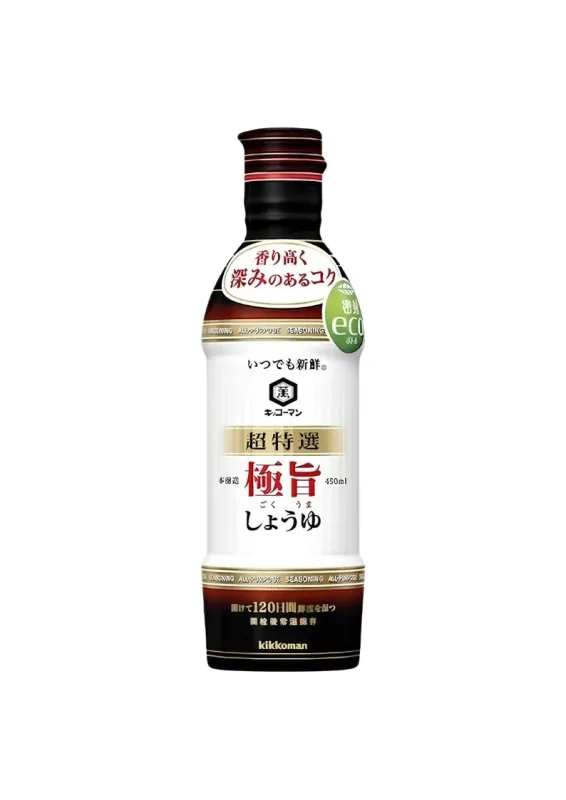 KIKKOMAN SHOYU CHO TOKUSEN GOKUUMA 450ml - Molho de soja muito forte (concentrado). Origem: Japão