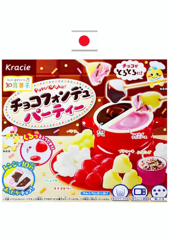 KRACIE POPPIN COOKIN CHOCO FONDIE PARTY 31g - Kit de doce no tema festa do chocolate. Origem: Japão
