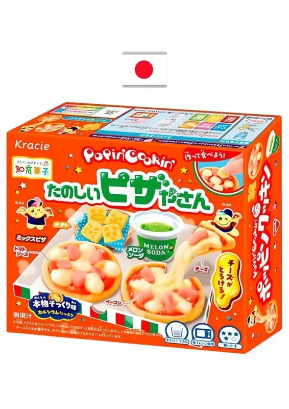 KRACIE TANOSHII PIZZERIA 26g - Kit doce no tema pizzaria. Origem: Japão