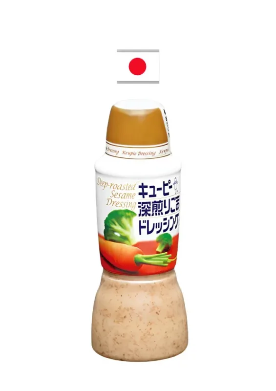 KEWPIE DRESSING SESAME ROATED 380ml - Molho de gergelim torrado e escuro. Origem: Japão