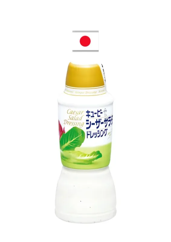KEWPIE DRESSING CAESAR SALAD 380ml - Molho caesar para salada (aroma e a textura do queijo parmesão e finaliza com pimenta preta). Origem: Japão
