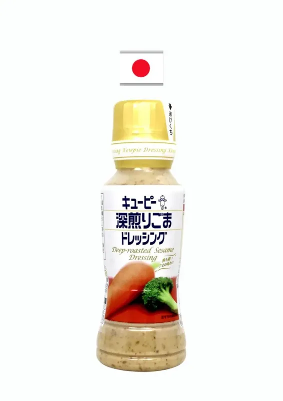 KEWPIE DRESSING FUKAIRI GOMA 180ml - Molho para salada com sabor de gergelim torrado. Origem: Japão