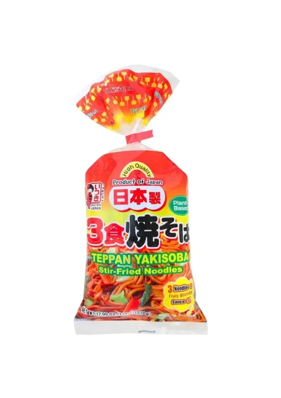 ITSUKI NIPPON 3KO YAKISSOBA 510g - Macarrão oriental yakissoba. Origem: Japão