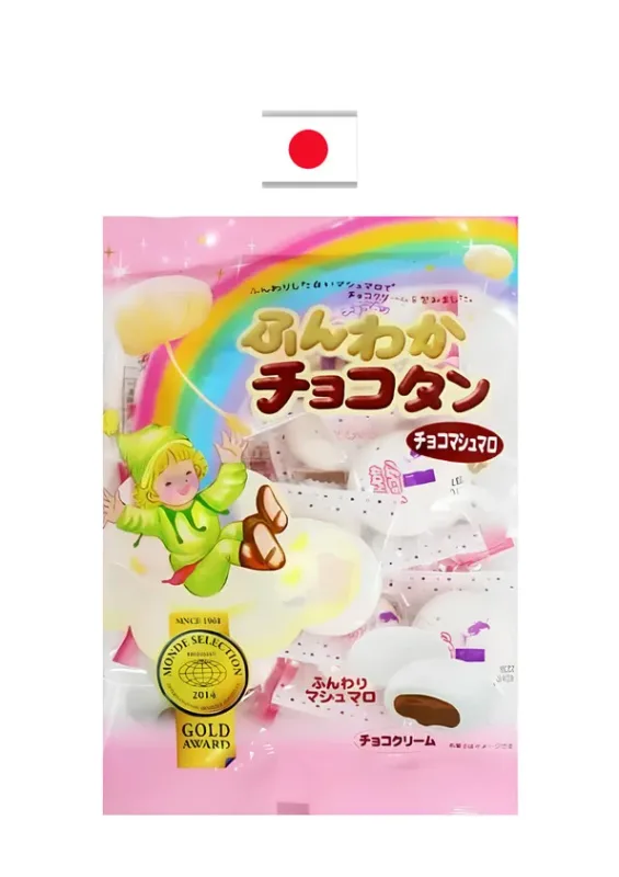 TENKEI MARSHMELLOW CHOCO 78g - Marshmallow com recheio de chocolate. Origem: Japão