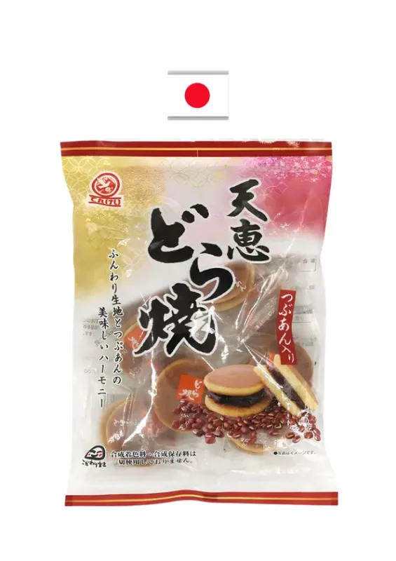 TENKEI DORAYAKI 140g - Doce com recheio de feijão azuki. Origem: Japão